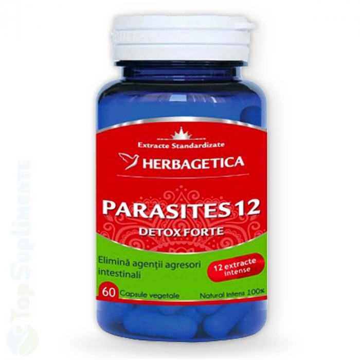 Parasites 12 Detox Forte paraziti viermi intestinali Herbagetica - TopSuplimente [1]
