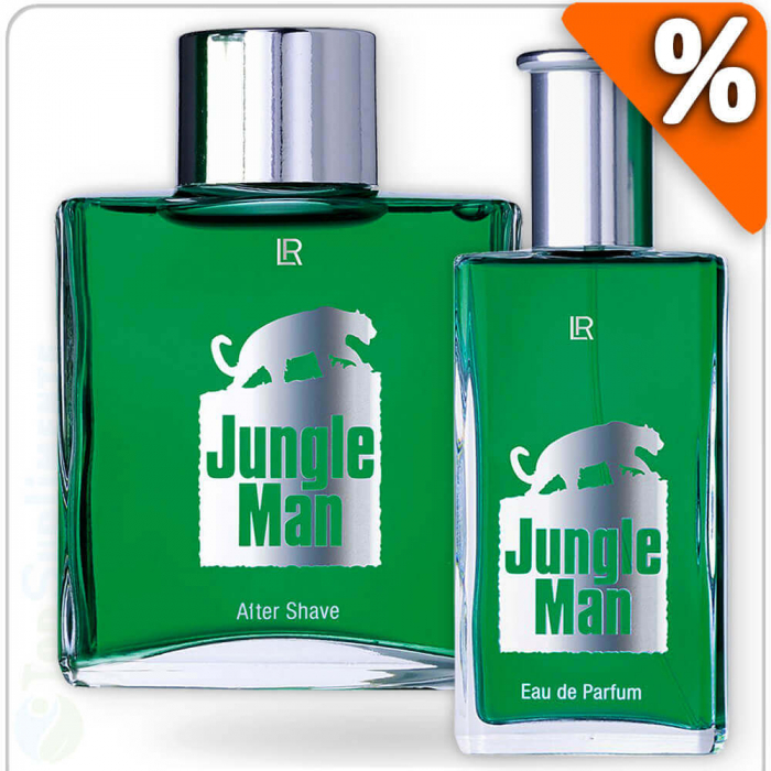 SET parfum și after shave Jungle Man bărbați LR, clasic, intens, misterios, aventură; lavandă, mentă, tonka, santal [1]