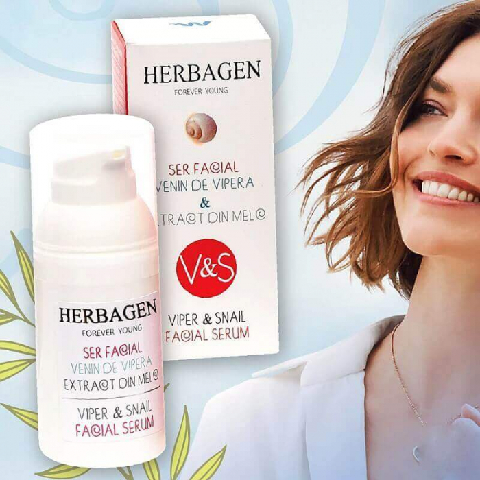Ser facial cu venin de vipera si extract de melc Herbagen 30gr TopSuplimente [4]
