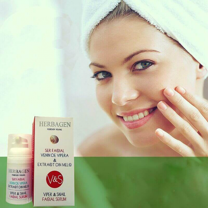 Ser facial cu venin de vipera si extract de melc Herbagen 30gr TopSuplimente [3]