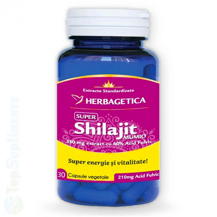Shilajit Mumio pastile imunitate energie psihic stres Herbagetica - TopSuplimente [1]