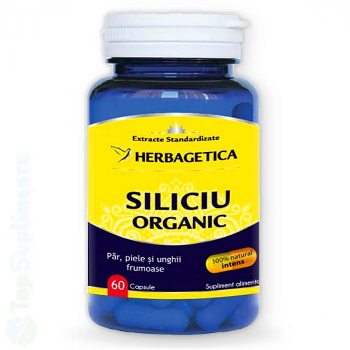 Siliciu Organic supliment piele, par, unghii si sistem urinar Herbagetica - TopSuplimente [1]