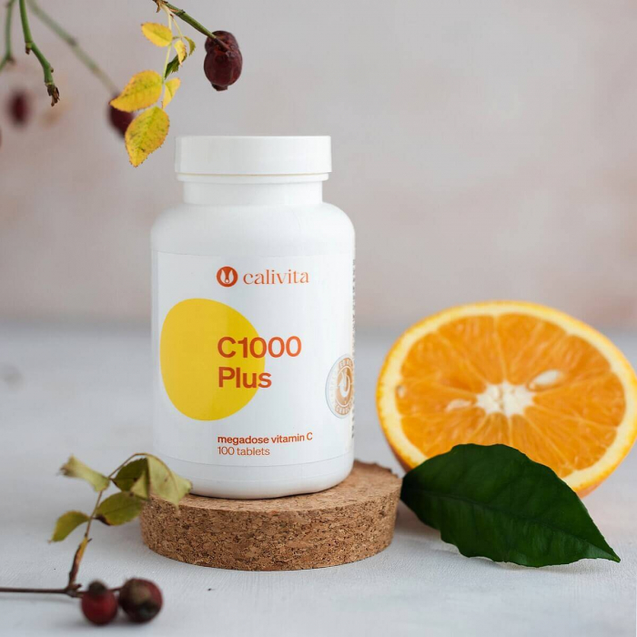 Vitamina C 1000 Plus cu eliberare prelungita Calivita 100tab TopSuplimente [4]