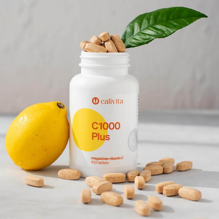 Vitamina C 1000 Plus cu eliberare prelungita Calivita 100tab TopSuplimente [3]