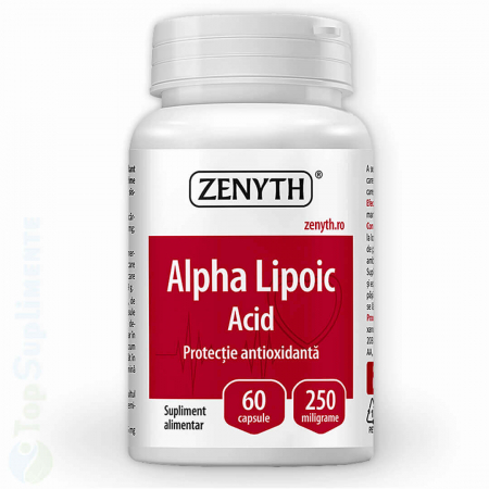 Suplimente antioxidanti - Acid Alfa Lipoic supliment antioxidant protejare stres oxidativ Zenyth - TopSuplimente