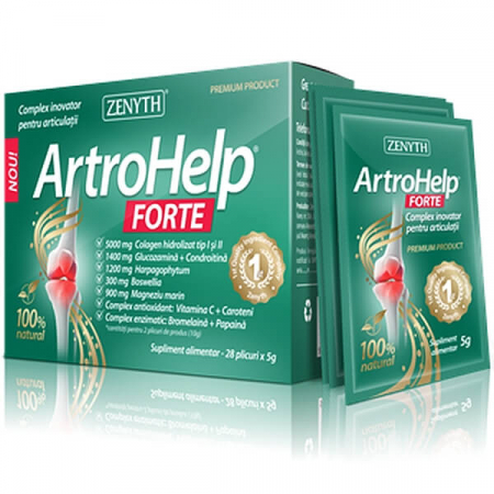 ArtroHelp Forte supliment articulatii pudra Zenyth 28+14 plicuri TopSuplimente [3]