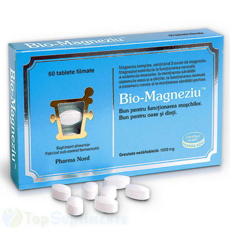Bio Magneziu pastile oase muschi psihic PharmaNord - TopSuplimente