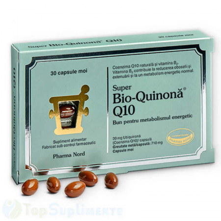 Suplimente antioxidanti - Bio Quinona Q10 coenzima Q10 capsule Pharma Nord 30cps TopSuplimente