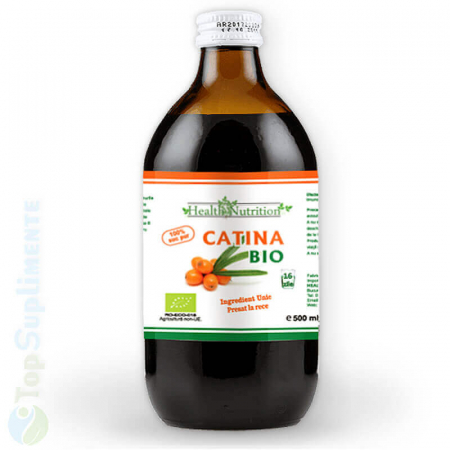 Vitamine lichide - Suc bio Cătină 100% pur 500ml. vitamina C, imunitate, circulație, energie și vitalitate, cicatrici și arsuri, articulații (Health Nutrition)