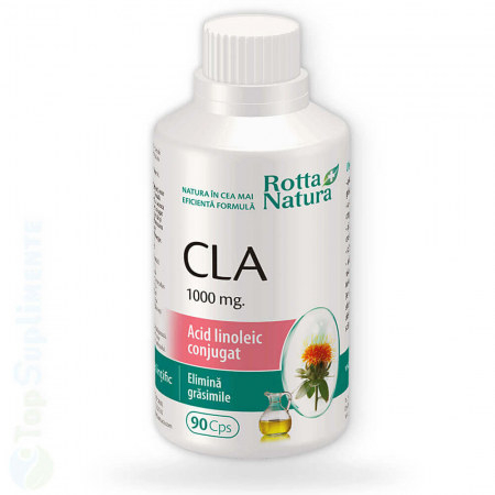 Suplimente alimentare - CLA Acid Linoleic Conjugat fat burner arzator de grasimi Rotta Natura 90cps. TopSuplimente