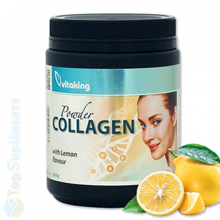 Colagen pudra cu Vitamina C Vitaking 330gr TopSuplimente