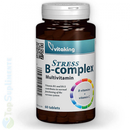 Suplimente alimentare - Complex Vitamine B si C oboseala si stres Vitaking Stress B+C 60cps TopSuplimente