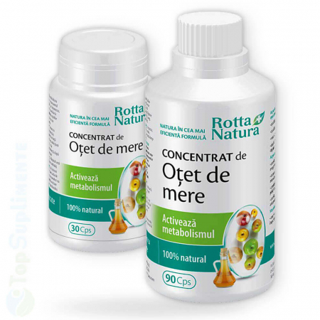 Concentrat de Otet de mere 120 capsule metabolism Rotta Natura - TopSuplimente