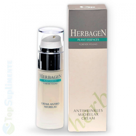 Cosmetice - Cremă antirid Miorelax cu okra (bamă) Herbagen, riduri, protejare piele, îmbătrânire, riduri de expresie, ochi, gură, nas, lifting, pete