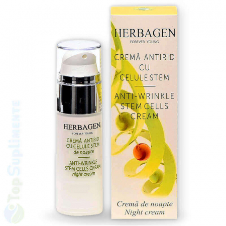 Creme de fata - Crema de noapte antirid cu celule Stem Herbagen - TopSuplimente