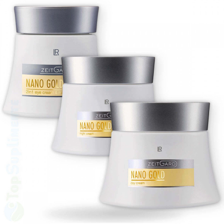 Crema de noapte Nanogold cu particule de aur si matase LR TopSuplimente [2]