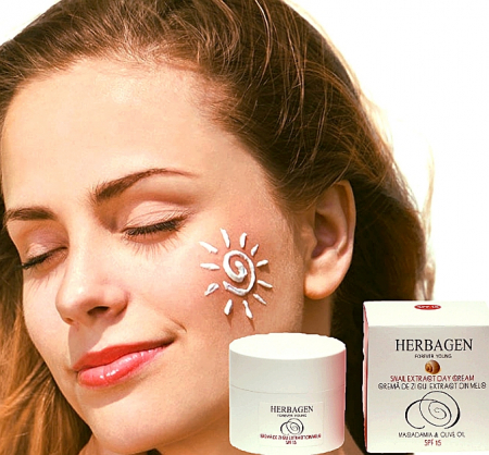 Crema de zi cu extract de melc Herbagen SPF15 50gr TopSuplimente [1]