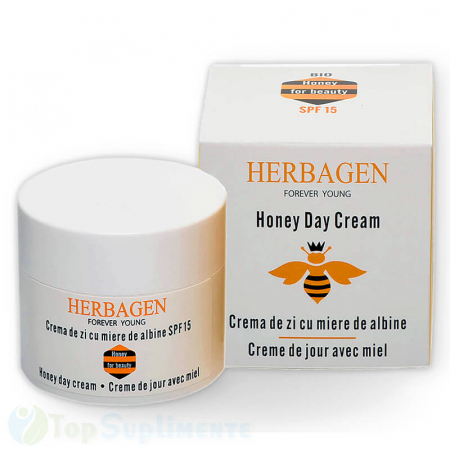 Protectie solara - Crema de zi cu miere de albine SPF15 Herbagen - TopSuplimente