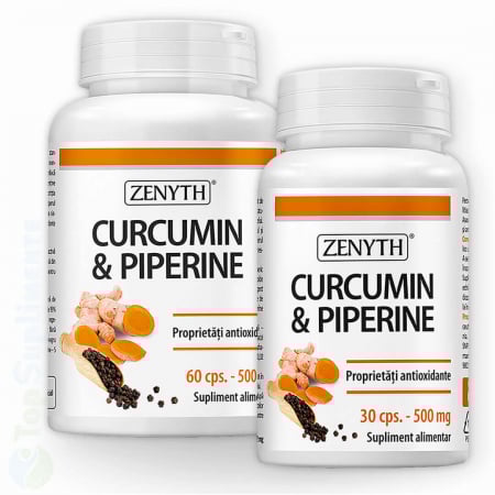 Suplimente antioxidanti - Curcumin Piperina turmeric capsule pastile articulatii Zenyth - TopSuplimente