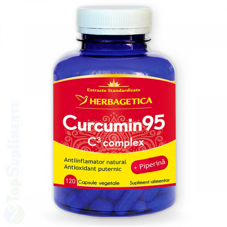 Suplimente antioxidanti - Curcumin95 C3 Complex curcuma longa piperina Herbagetica - TopSuplimente