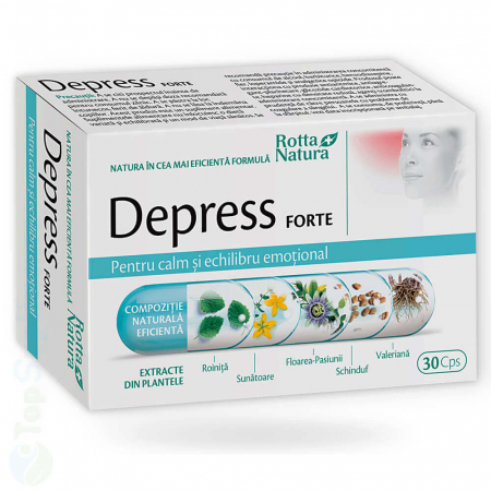 Depress Forte pastile antistres, anxietate si depresie Rotta Natura - TopSuplimente