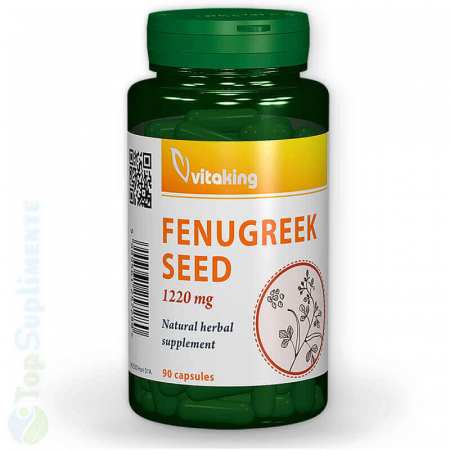 Suplimente alimentare - Fenugreek Schinduf capsule imunitate digestie Vitaking 90cps TopSuplimente