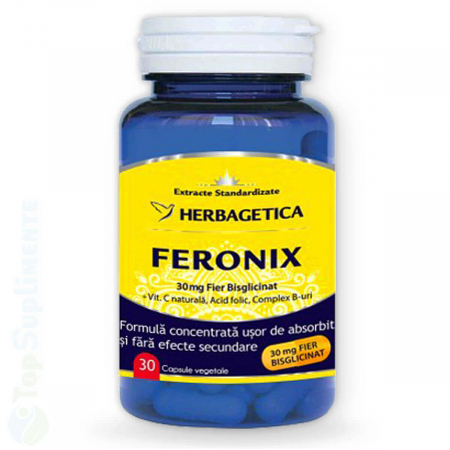Suplimente alimentare - Feronix fier pastile anemie si hemoglobina Herbagetica - TopSuplimente
