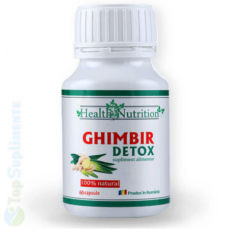 Suplimente digestie - Ghimbir Detox detoxifiant detoxifiere slabit Health Nutrition 120cps TopSuplimente