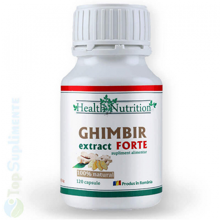 Suplimente nutritive oncologie - Ghimbir Extract Forte capsule Health Nutrition 120cps TopSuplimente