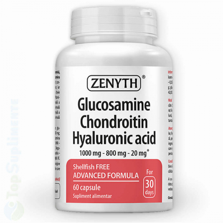 Vitamine pentru par si unghii - Glucosamina Condroitina Acid Hialuronic si Vitamina C Zenyth - TopSuplimente
