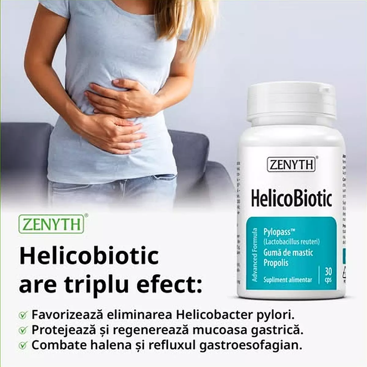 HelicoBiotic supliment tratament bacteria Helicobacter pylori Zenyth - TopSuplimente [4]