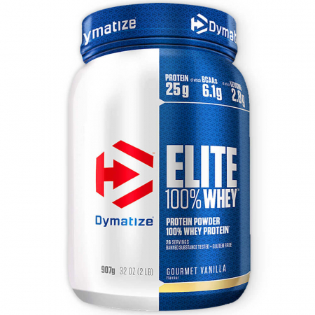 Elite 100% Whey proteine zer Dymatize, refacere și creștere musculară, absorbție rapidă, fibre digestive, aminoacizi BCAA [0]