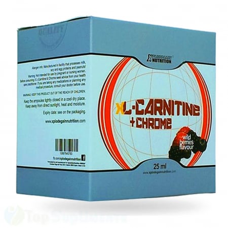 Suplimente sportive - L Carnitina lichida si Chrome arzator de grasimi fat burner fiole Xplode Gain Nutrition - TopSuplimente