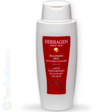 Creme de fata - Lapte demachiant cu extract de melc Herbagen - TopSuplimente