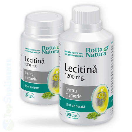 Lecitina 1200 mg pastile de memorie energie antistres Rotta Natura - TopSuplimente