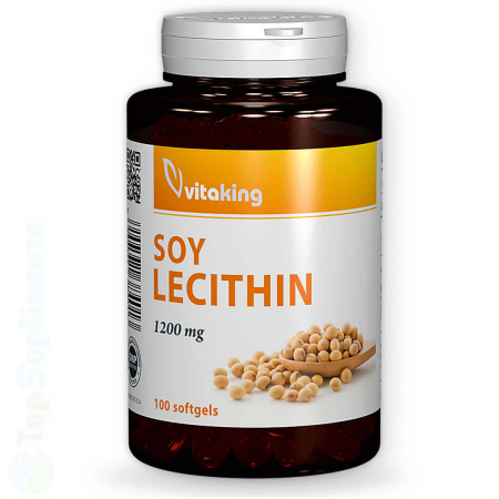 Lecitina Forte 1200mg pastile de memorie Vitaking 100cps TopSuplimente