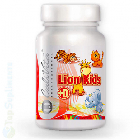 Lion Kids si vitamina D masticabile Calivita, complex multivitamine, minerale pentru copii, crestere, dezvoltare cognitiva, dinti, oase [0]