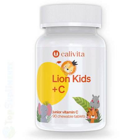 Suplimente alimentare - Lion Kids C vitamina C copii masticabila Calivita - TopSuplimente
