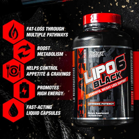 Lipo 6 Black arzator de grasimi si fat burner Nutrex 120cps TopSuplimente [2]