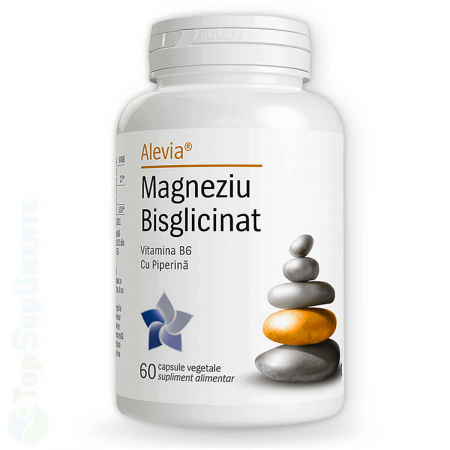 Suplimente alimentare - Magneziu Bisglicinat vitamina B6 piperina capsule pastile Alevia - TopSuplimente