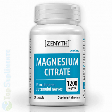Suplimente alimentare - Magneziu Citrat pastile pentru muschi si nervi Zenyth 30 capsule TopSuplimente