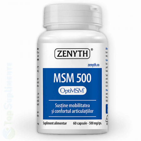 Suplimente articulatii - MSM 500 metilsulfonilmetan pastile articulatii oase piele Zenyth - TopSuplimente