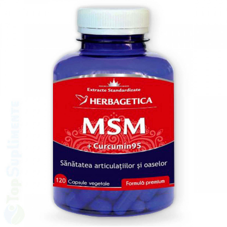 Suplimente alimentare - MSM si Curcumin95 supliment pastile articulatii Herbagetica - TopSuplimente