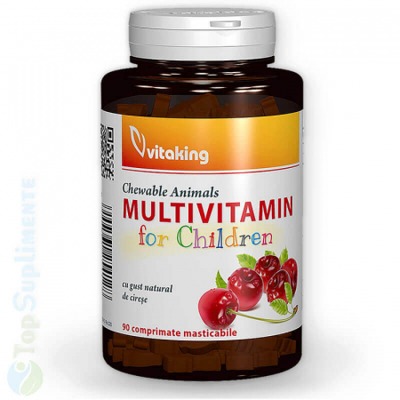 Suplimente alimentare - Multivitamine si minerale copii 4, 5, 6 ani Vitaking 90tab TopSuplimente