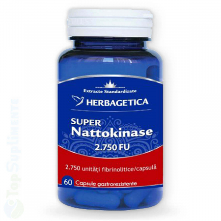 Suplimente alimentare - Nattokinase anticoagulant cheaguri de sange Herbagetica - TopSuplimente