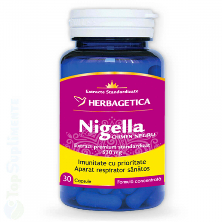 Vitamine pentru oboseala - Nigella chimen negru capsule, pastile imunitate Herbagetica - TopSuplimente