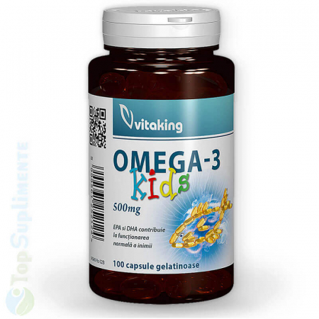 Suplimente alimentare - Omega 3 Copii ulei de peste si Vitamina E capsule Vitaking - TopSuplimente