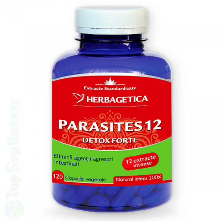 Suplimente alimentare - Parasites 12 Detox Forte paraziti viermi intestinali Herbagetica - TopSuplimente