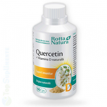 Suplimente antioxidanti - Quercetina si Vitamina D naturala pastile Rotta Natura 90cps TopSuplimente