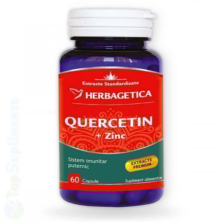Quercetina Zinc pastile imunitate Herbagetica 60cps TopSuplimente